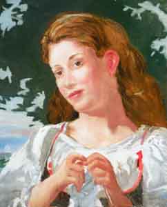 Portrait of Judy in the manner of Bouguereau by Tom Lohre.