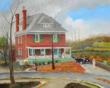 Evanswood home painting in the traditional method second pass by Tom Lohre.