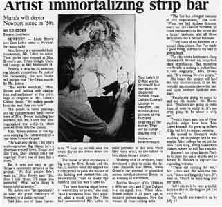 Tom Lohre in the news for his strip club murals in Newport, Kentucky.