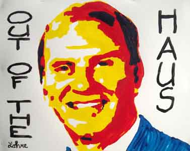 Protest sign for the run against Steve Chabot by Tom Lohre.